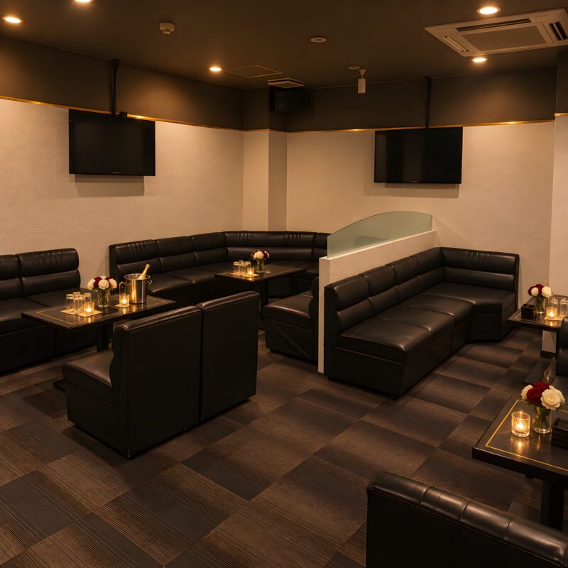 Club Ellecea 店内のボックス席の全景