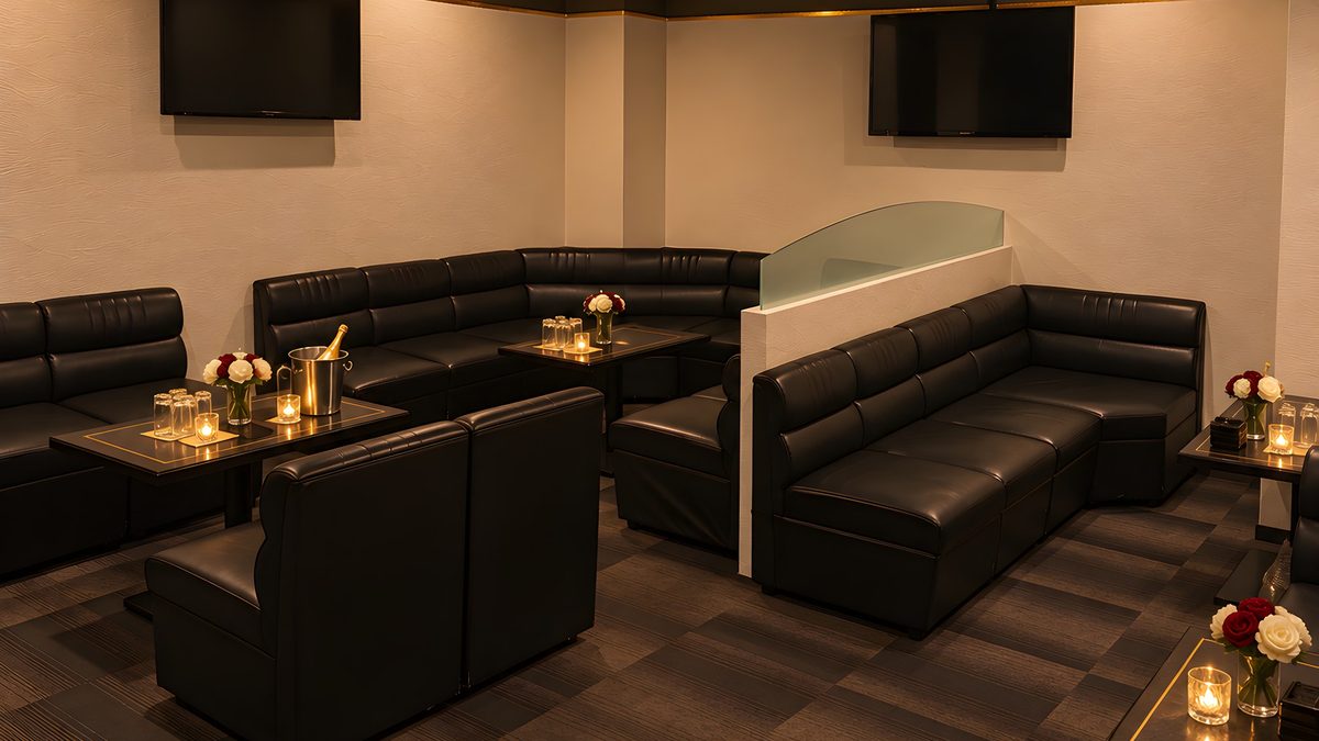 Club Ellecea 店内のボックス席の全景